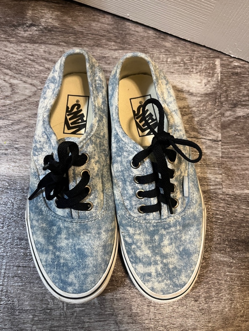 Vans Light Blue Tie-Dye Canvas Low Top Sneakers